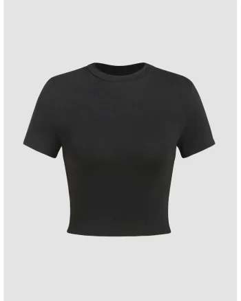 Tricou dama,  Slim Fit, poliester/viscoza/elastan, negru