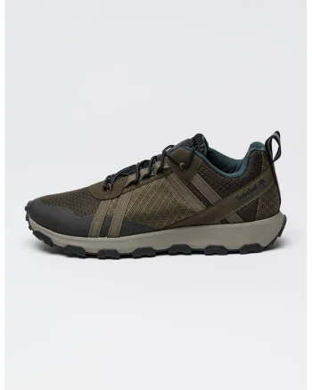 Pantofi sport impermeabili cu insertii de plasa Winsor Trail, Negru stins/Kaki inchis