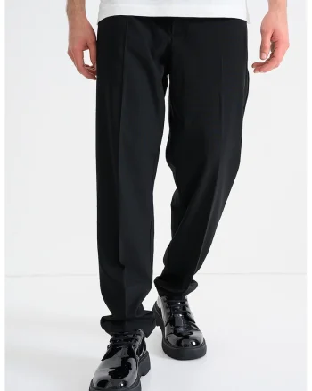 Pantaloni eleganti cu talie medie, Negru