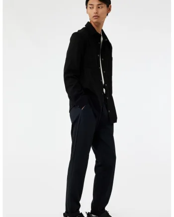 Pantaloni slim-fit cu talie cu snur, Negru