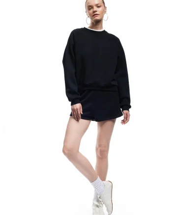 Bluza de trening cu maneci raglan, Negru