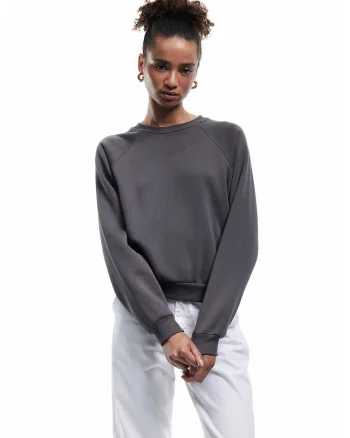 Bluza de trening cu maneci raglan, Gri inchis
