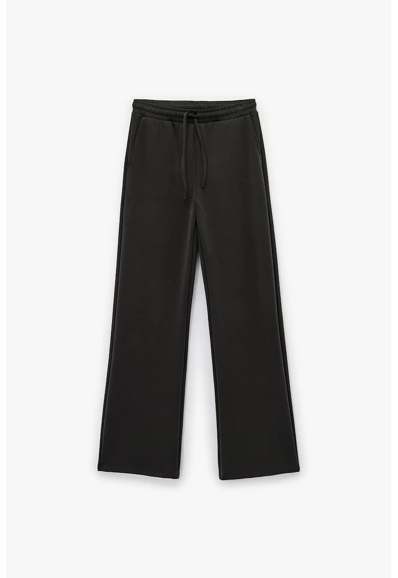 Pantaloni de trening din amestec de lyocell cu snururi, Gri antracit