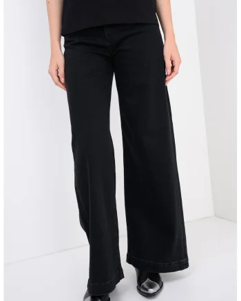 Blugi relaxed fit cu croiala ampla Bellagio, Negru