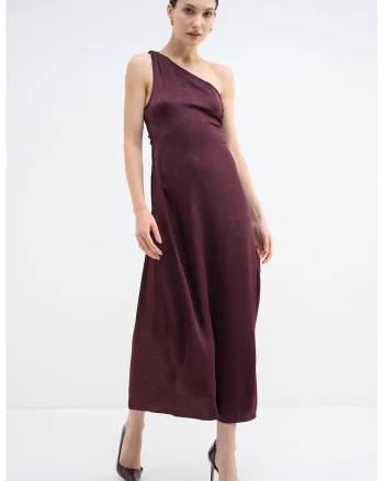 Rochie cu decolteu pe un umar Mollie, Violet tyrian