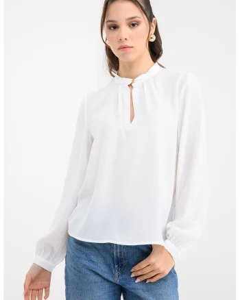 Bluza lejera uni, Alb