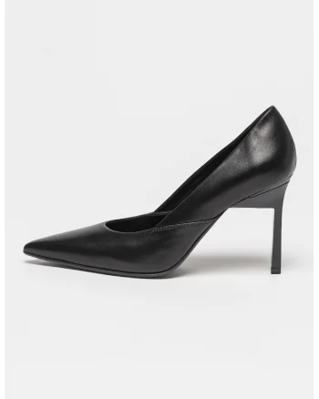 Pantofi de piele cu varf ascutit, Negru