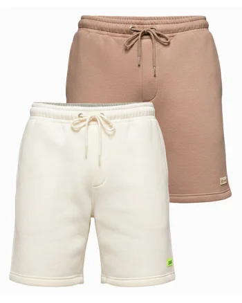 Set pantaloni scurti unisex athleisure din material moale, 2 piese