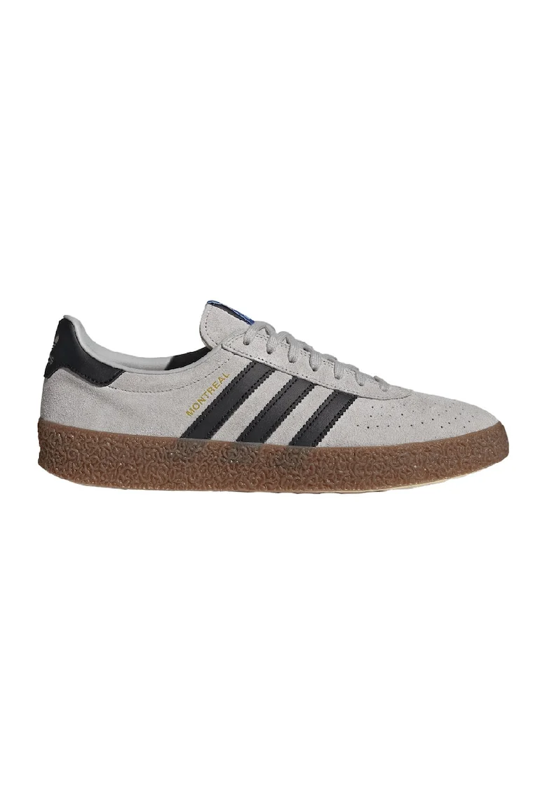 Pantofi sport din piele intoarsa Montreal, Negru/Gri