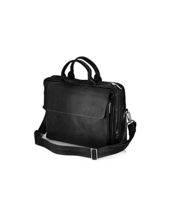 Geanta ,  Business , din piele, neagra