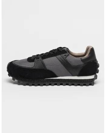 Pantofi sport cu insertii de piele intoarsa Viggo, Negru/Gri