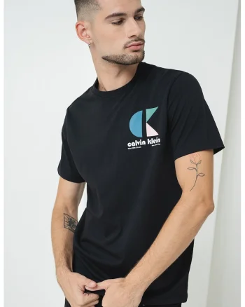 Tricou regular fit cu logo pe piept, Negru/Roz pal