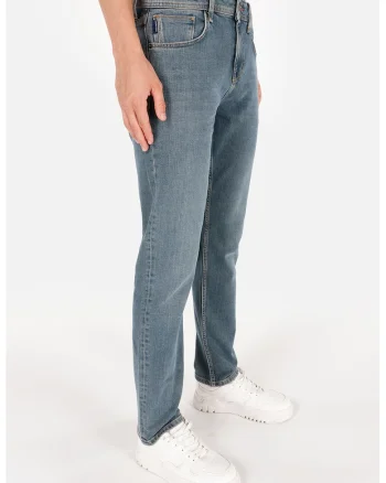 Blugi relaxed fit, Albastru