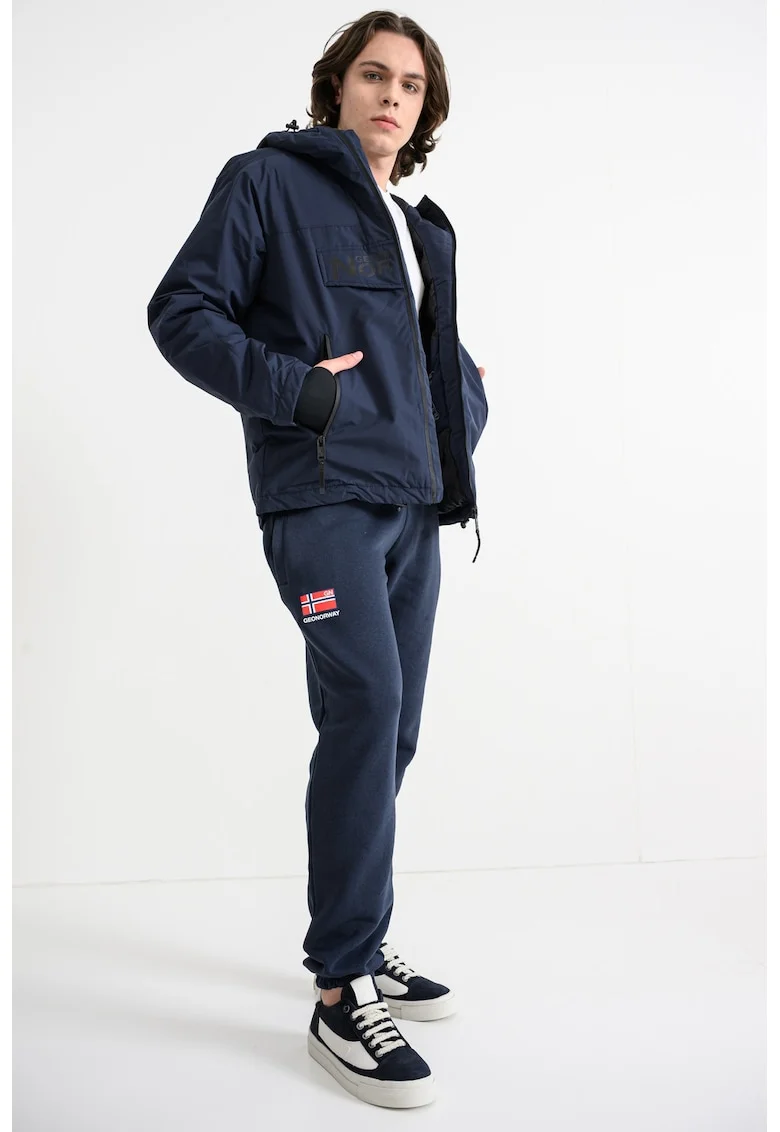 Pantaloni de trening din amestec de bumbac Maracana, Rosu/Alb/Bleumarin