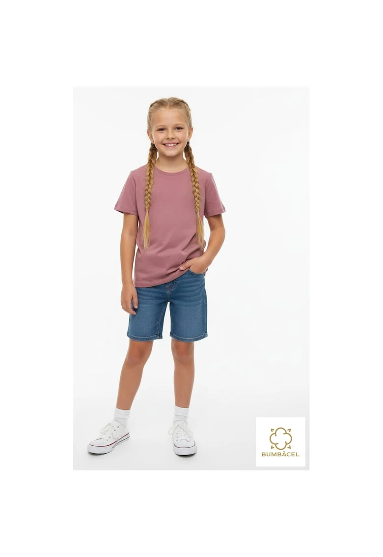 Tricou uniton din bumbac pentru fete din bumbac uniton, Roz