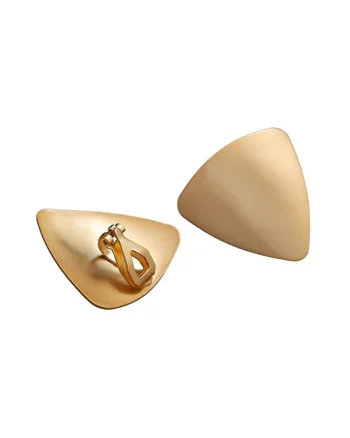 Cercei aurii, cu clips, forma de triunghi, Iria C5,