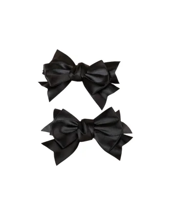 Set 2 brose, negre, pentru pantofi, cu clips, Palne C6