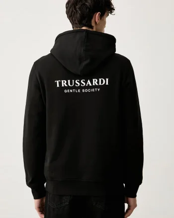 Trussardi hanorac cu glugă pentru bărbați din bumbac