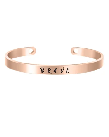 Bratara ajustabila, rose gold, gravata Brave P5,