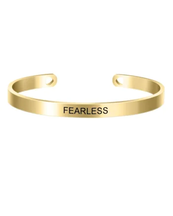Bratara ajustabila, aurie, gravata Fearless P2,  Auriu