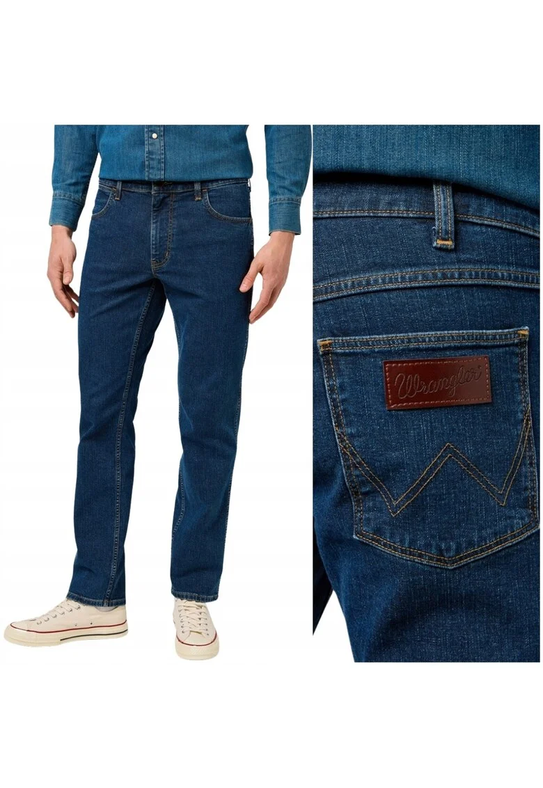 Blugi drepti  Greensboro 803, albastru inchis, W31 L32, 99% bumbac, elasticitate medie