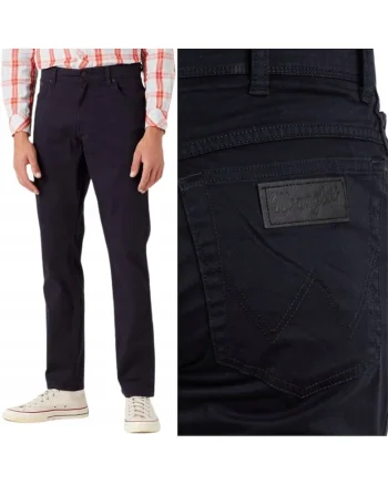Pantaloni barbatesti Wrangler  bleumarin W30 L32, croiala ajustata, picioare conice