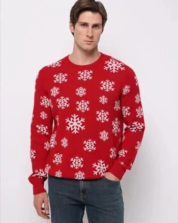 Pulover bărbați  roșu, bumbac, regular fit, L