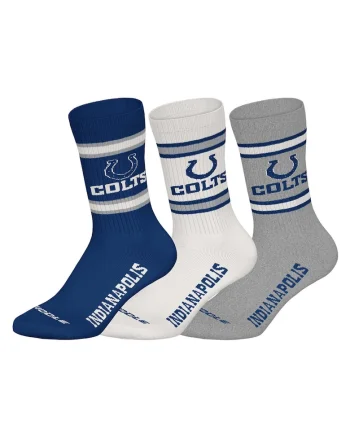 Set de sosete lungi unisex NFL - 3 perechi, Alb fildes/Gri melange/Albastru