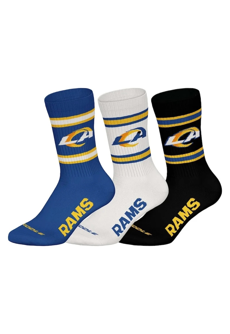 Set de sosete lungi unisex NFL - 3 perechi, Alb fildes/Negru/Albastru