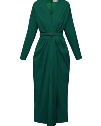 Rochie midi drapata Amaris