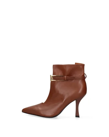 Botine din piele Eulalia Prime, Caramel