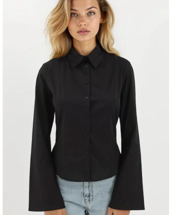 Camasa dama  textil, Negru