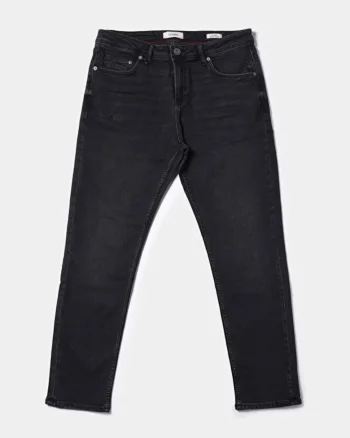 Pantaloni barbati,  Regular Fit, bumbac, negru, Negru