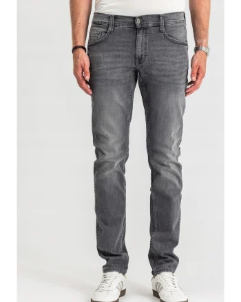Blugi Barbati,  Oregon Tapered, Talie Joasa, 100% Bumbac, Fermoar, Lungi, 5 Bunzuare, Negru, Negru
