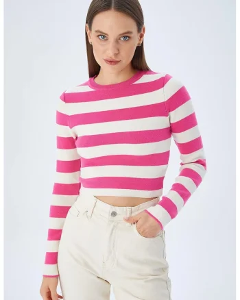 Pulover tricotat  dungi, roz neon, tricot,