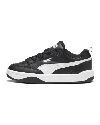 Pantofi sport de piele ecologica Park Lifestyle, Alb/Negru