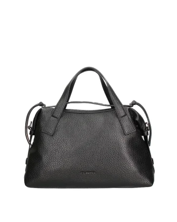 Geanta shopper de piele ecologica, Negru