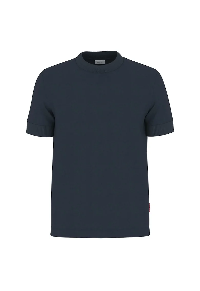 Tricou uni cu decolteu la baza gatului, Albastru inchis