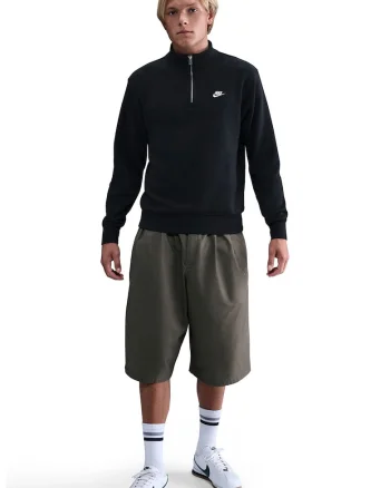 Bluza de trening cu fenta cu fermoar Club, Negru