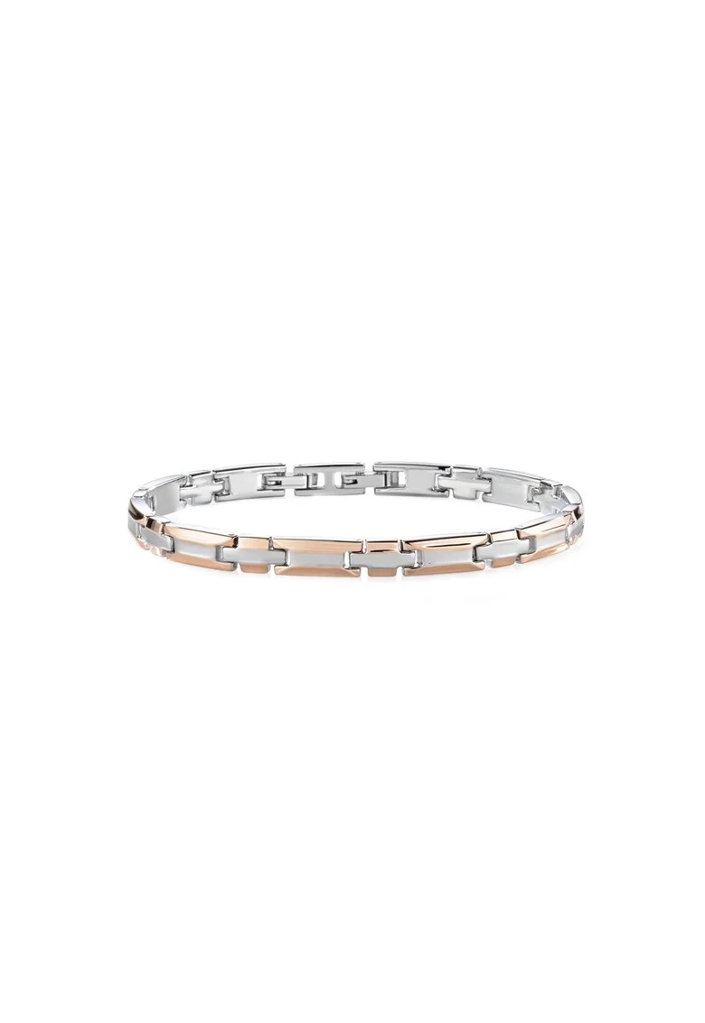 Bratara  SKR38, Argintiu, Rose gold
