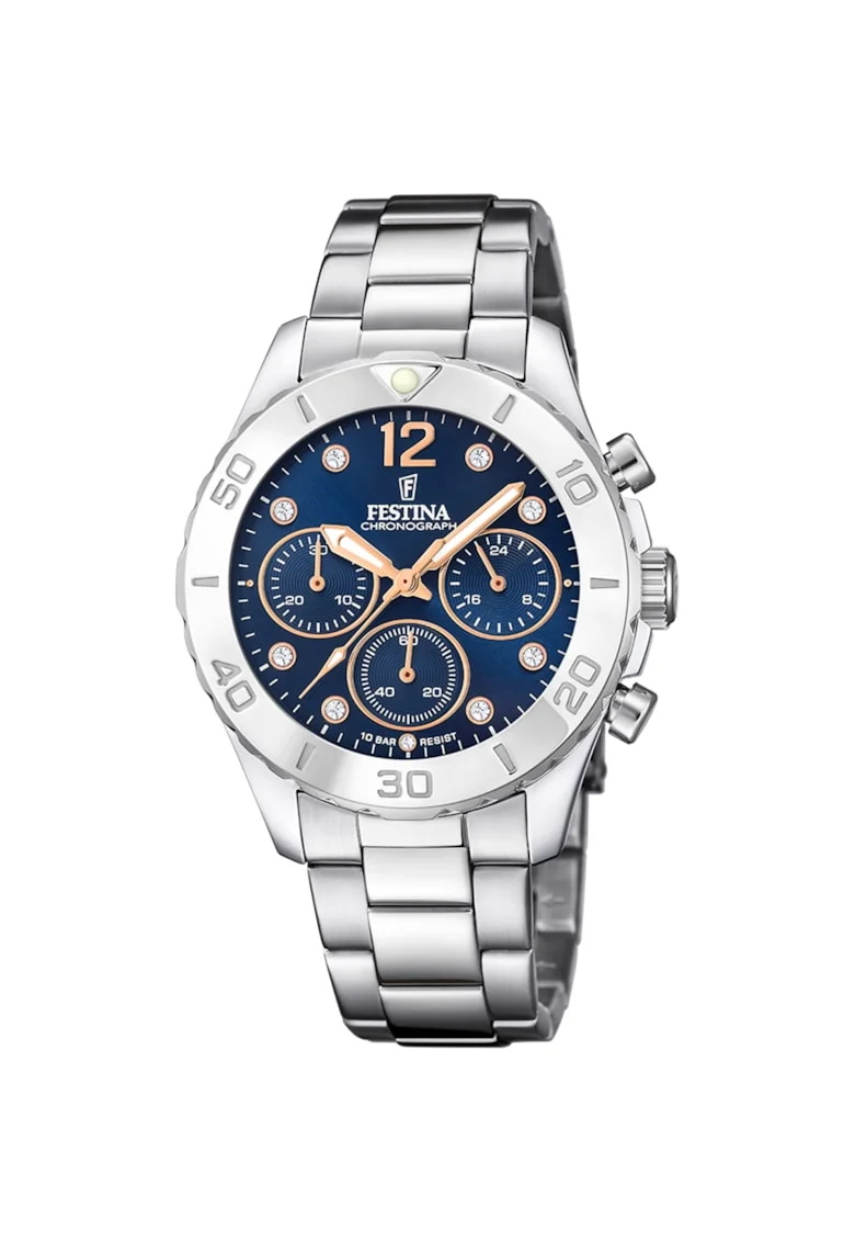 Ceas Dama,  Mademoiselle cu Cristale F20603/3 1797061828, Albastru