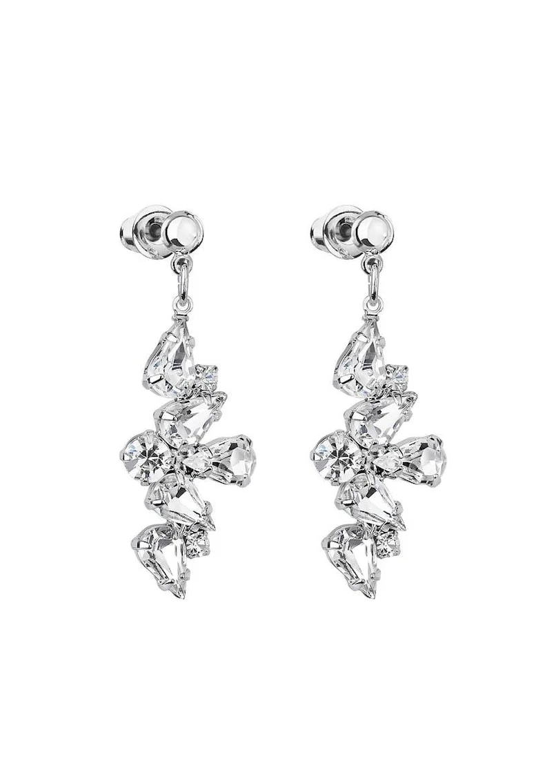 Cercei cu cristale Swarovski  Crystal 7440-5762-02, Argintiu
