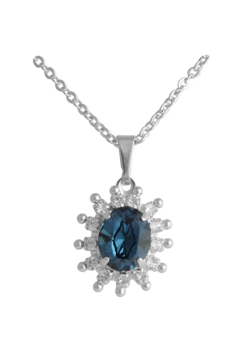 Colier cu cristale Swarovski  Montana 7430-6030-04, Albastru