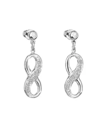 Cercei cu cristale Swarovski  Crystal 7440-6348-02, Argintiu