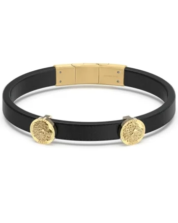 Bratara  Lion King piele JUMB03013JWYGT-U, Auriu, Negru