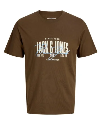 Tricou la baza gatului baieti, din bumbac, Regular fit, Maro