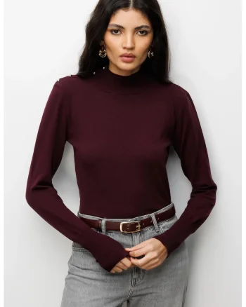 Pulover  mov periwinkle, 100% poliesterdwqfwq, Rosu/Mov