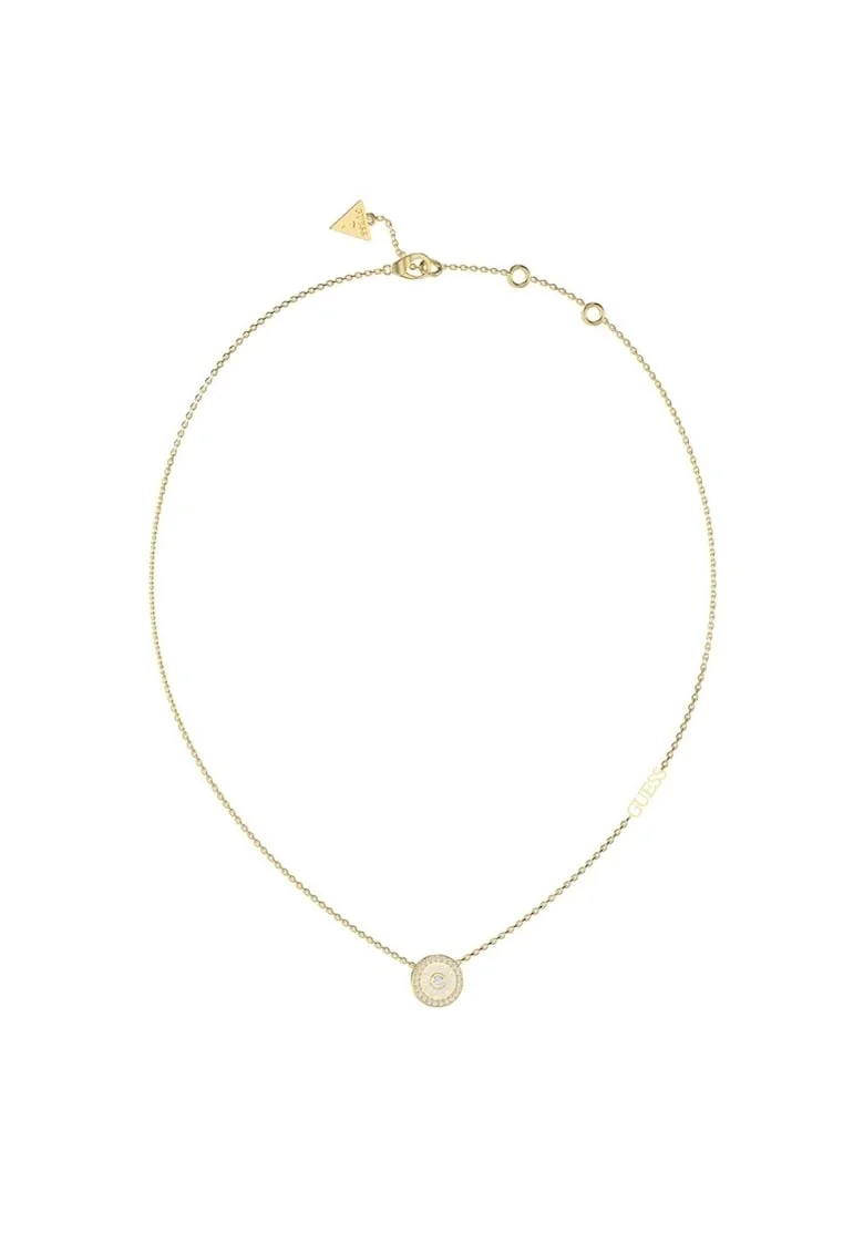 Colier  Love Guess cu email si cristale JUBN04080JWYGWHT-U, Auriu