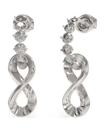 Cercei  Endless Dream stud lung cu infinit si cristale JUBE03271JWRHT-U, Argintiu