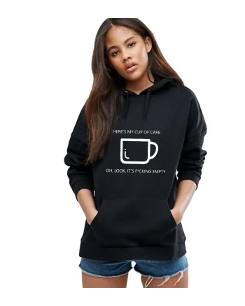 Hanorac dama negru - Cup of care
